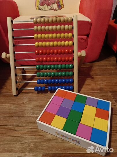 Счеты IKEA, кубики томик