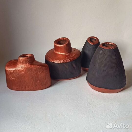 Авторские интерьерные вазы из массива дерева