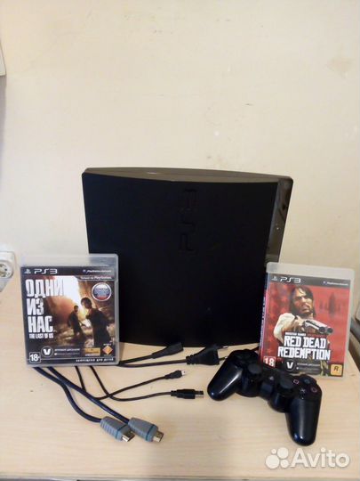 Sony PS3 в комплекте 2 игры