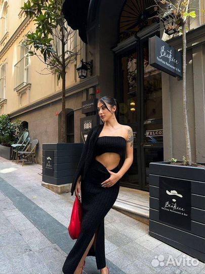 Костюм тройка с юбкой