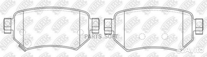 Nibk PN0673 Колодки тормозные дисковые mazda 6 2.0