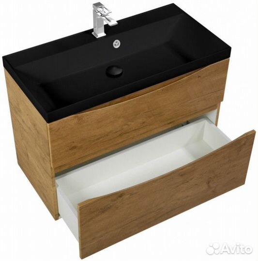 Мебель для ванной BelBagno Marino-H60 90-BB900/450-LV-ART-AST-nero Rovere Nature