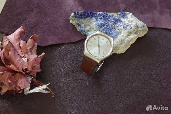 Ремешок на часы Swatch. На заказ. Кожа. Handmade