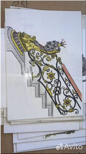 Перила художественная ковка