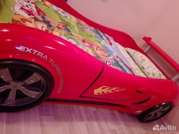 Кровать машинка с матрацем