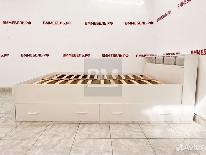 Кровать двуспальная с ящиками новая