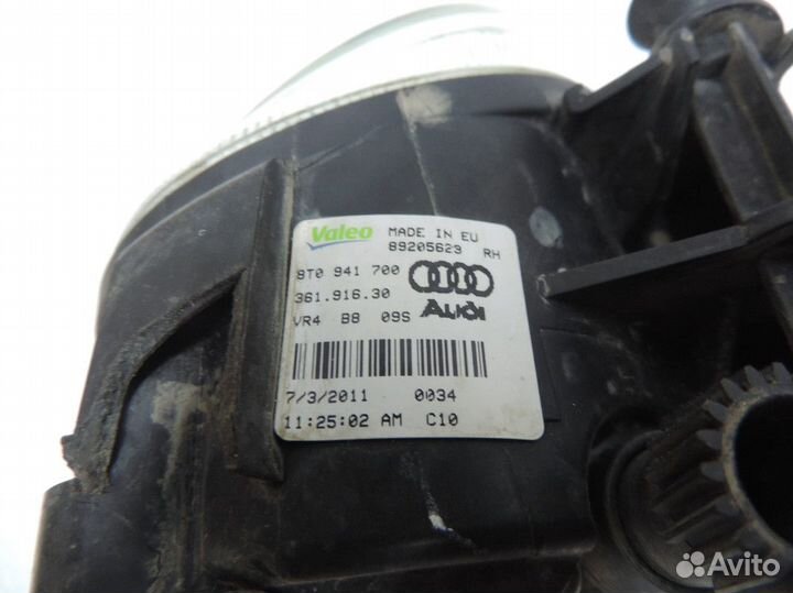 Фара противотуманная правая Audi A4 2008 - 2015