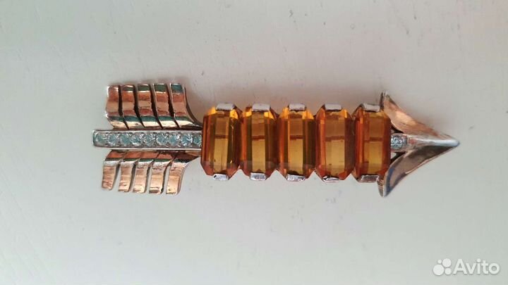 Винтажная брошь серебро Reja Coro