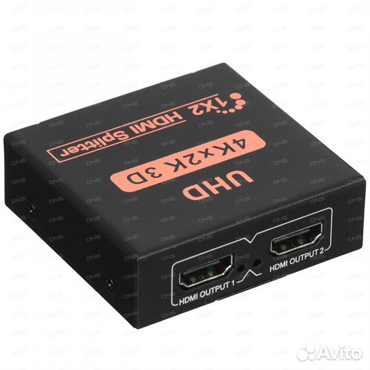 Новый Разветвитель hdmi splitter dexp 1x2