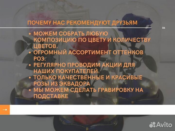 Роза в колбе. От производителя