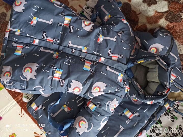 Детский зимний конверт на выписку