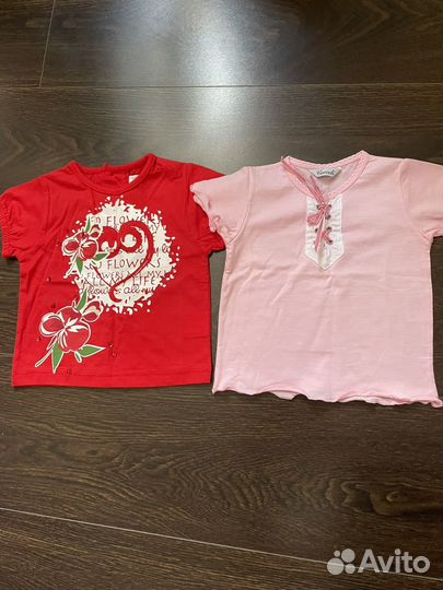 Футболки для девочки 74 80