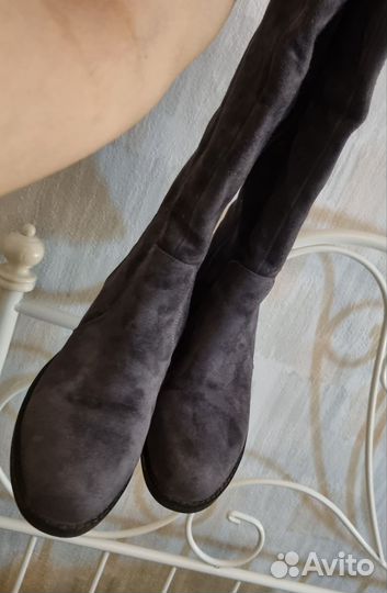 Сапоги женские натуральная замша 39