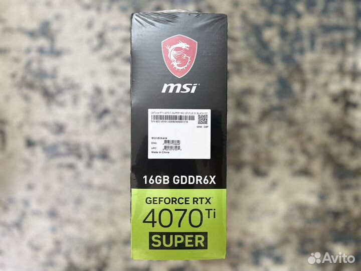 Msi RTX 4070 Ti Super Ventus 3X Black OC Новые