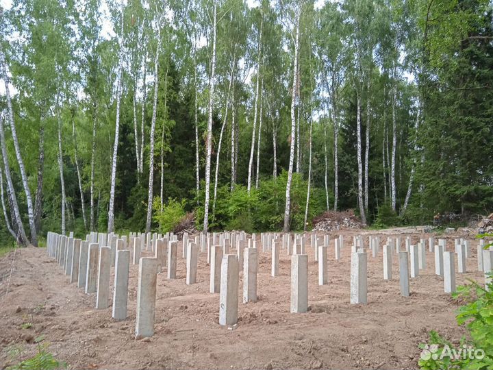 Фундамент на сваях/ жб сваи