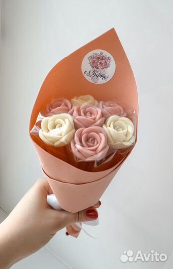 Шоколадный букет пионы