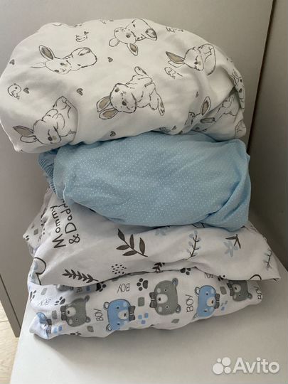 Простынь на резинке детская 120 60