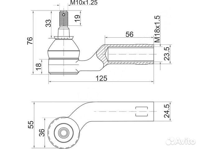 Наконечник рулев. тяги лев. 3 (Axela) 5 (Premacy)