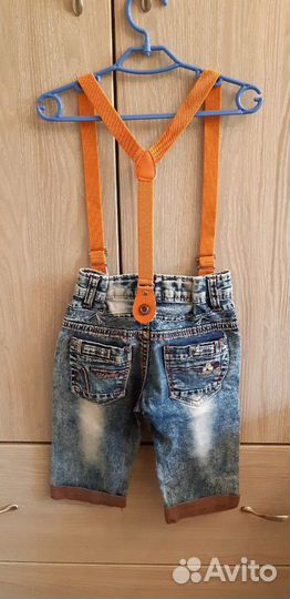Бриджи с подтяжками на мальчика 3 лет