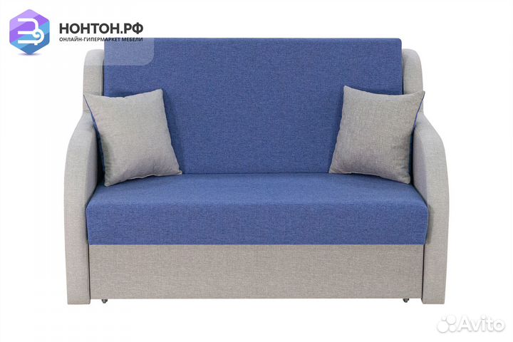 Диван аккордеон Ремикс 2 сине-серый