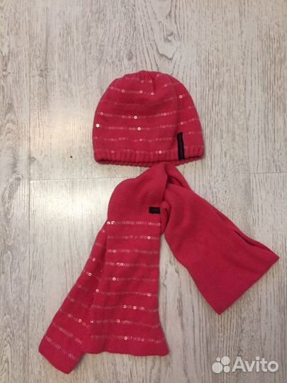 Комплект шапка и шарф для девочки