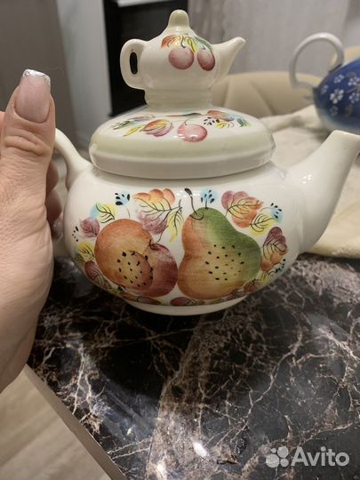 Чайник заварной и сахарница фарфор