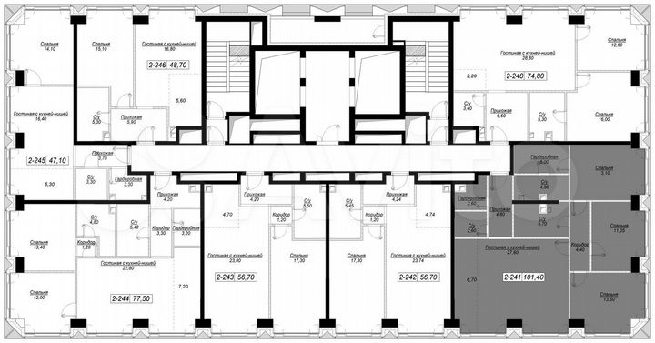 3-к. квартира, 101,4 м², 32/41 эт.