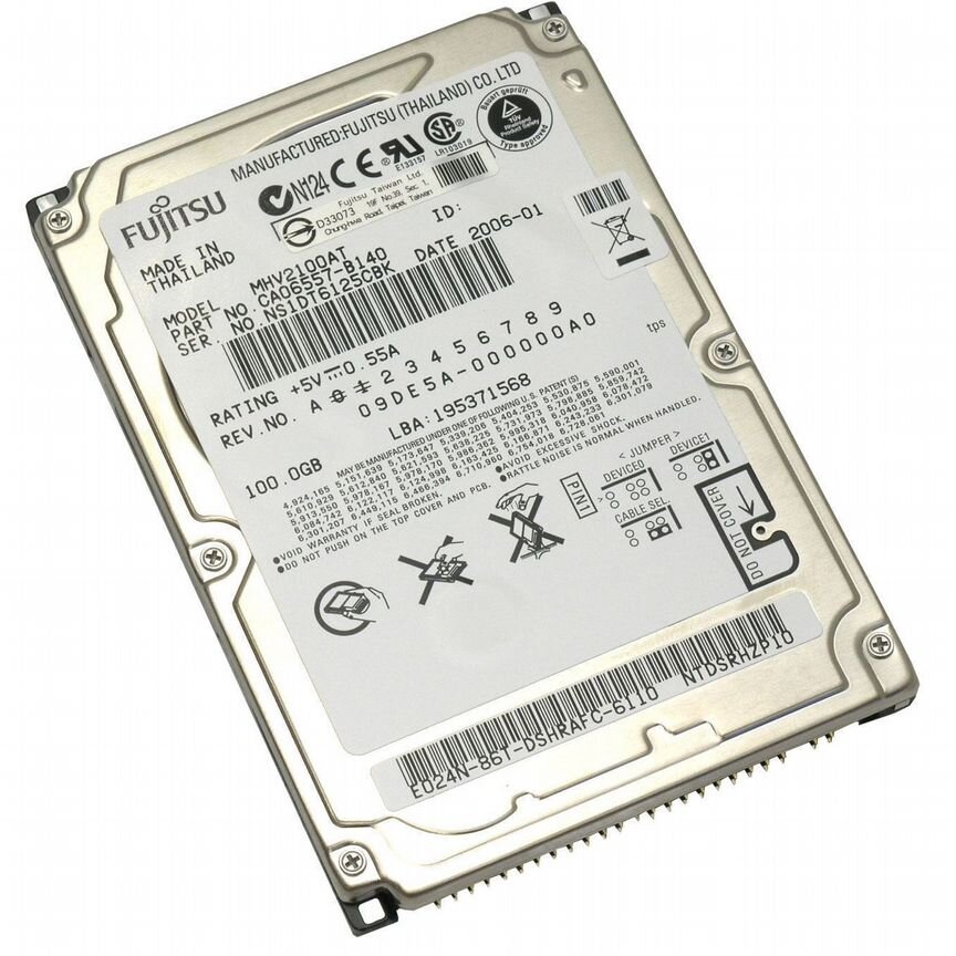 [MHV2100AT] Жесткий Диск Fujitsu 100gb Ide 2,5" Mhv2100at