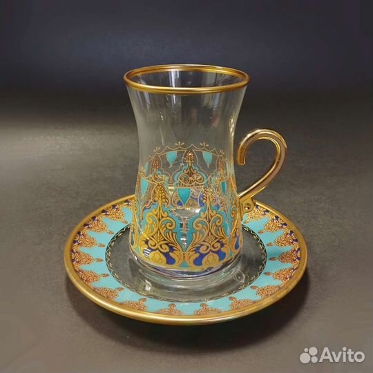 Чайный набор армуд на 6 персонс ручками, Турция