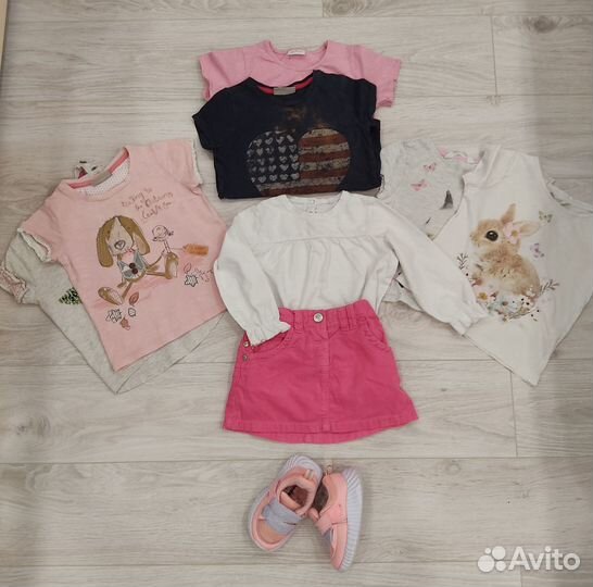 Детские брендовые вещи пакетом для девочек 86 92