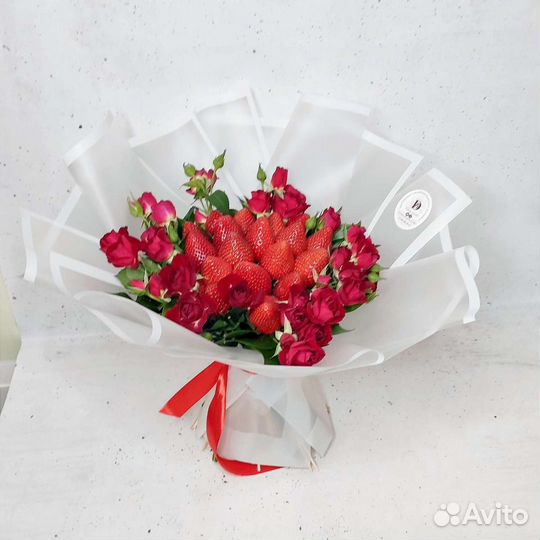 Букет из клубники, клубника в шоколаде