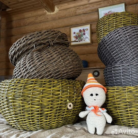 Кашпо из ротанга