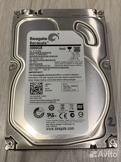 Жёсткий диск 3Tb Seagate Barracuda/Desktop HDD