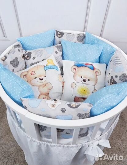 Комплект бортиков с одеялом в кроватку