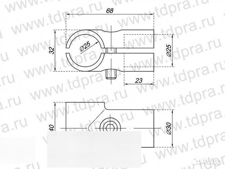 Соединение Т-образное 2-х труб R8, хром