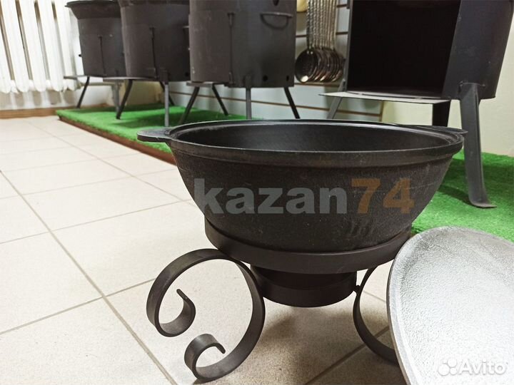 Казан чугунный 4л для дома и дачи