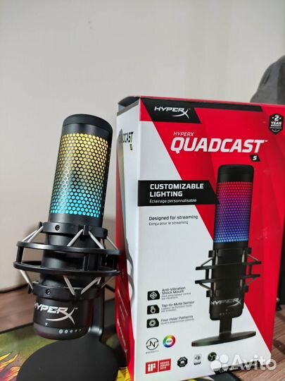 Качественный Студийный Микрофон(HyperX QuadCastS)