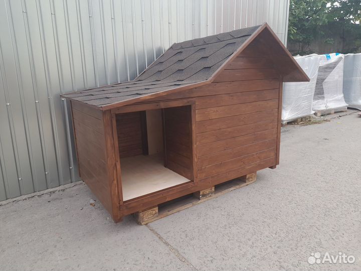 Будка для собаки 1600х930 утепленная с тамбуром