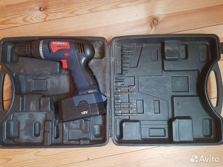 Дрель шуруповерт Dorkel DRA-18/2, беспроводная
