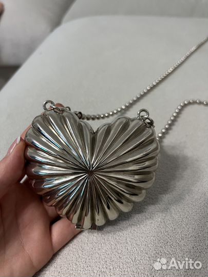 Сумка на плечо женская металлическая