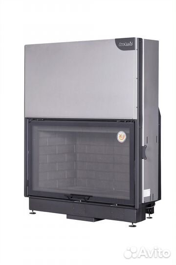 Камин Экокамин вега 1200 B принтинг черный шамот п