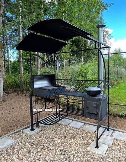 Мангал с крышей