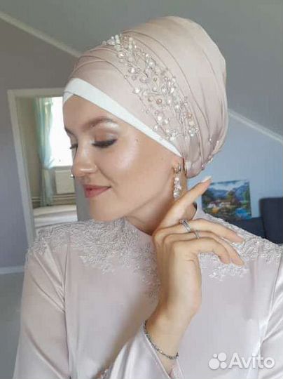 Платок на никах, макияж, причёска с выездом