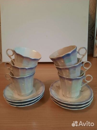 Кофейный сервиз СССР перламутр Коростеньский фз