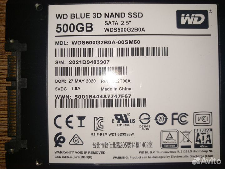 Ssd 2.5 480гб и 500гб