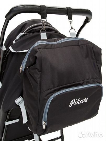 Санки коляска Pikate onyx (black)