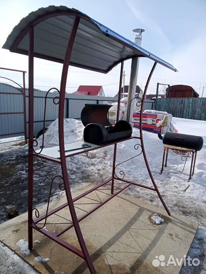 Мангал с крышей