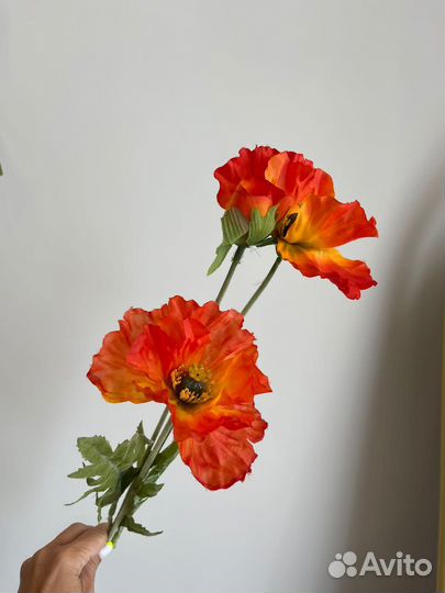 Маки искусственные цветы