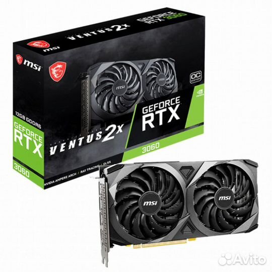 Видеокарта MSI RTX 3060 ventus 2X 12G OC