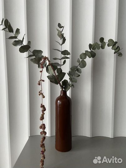 Ваза для сухоцветов, бутыль коллекционная